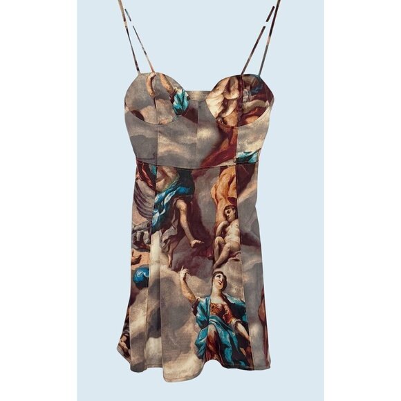 URBAN OUTFITTERS Cherub Art Mini Bustier Dress Size Sm NEW NWT - Picture 2 of 8